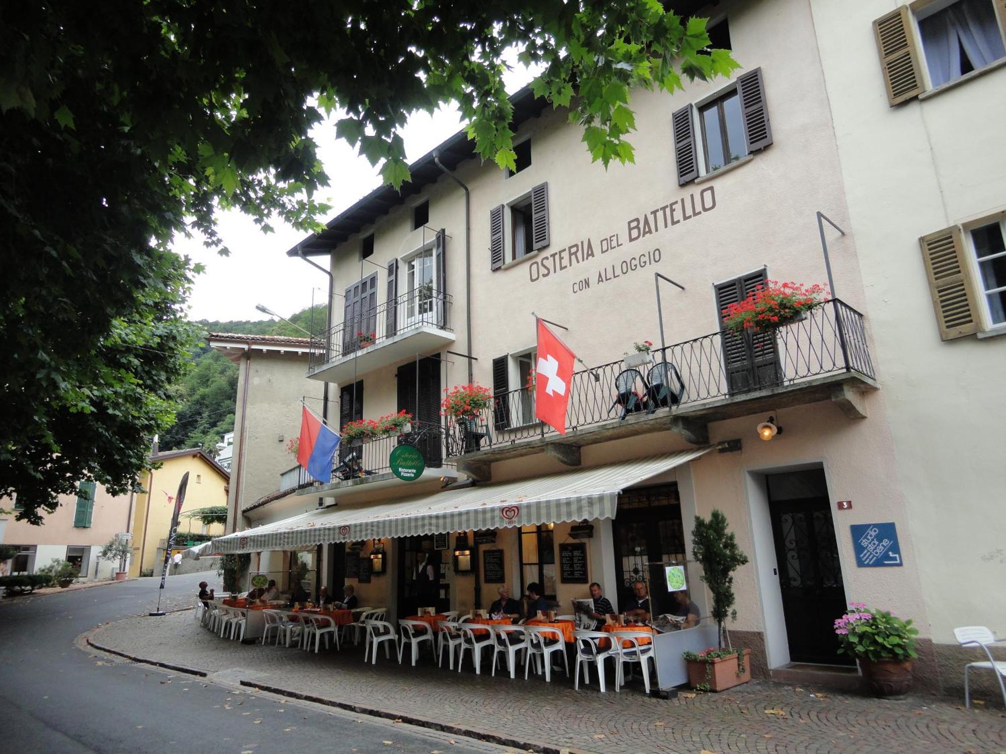 Osteria Battello Otel Caslano Dış mekan fotoğraf
