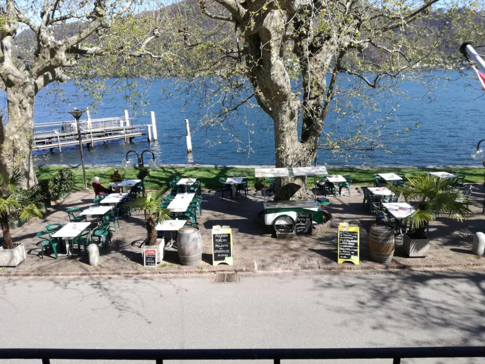 Osteria Battello Otel Caslano Dış mekan fotoğraf